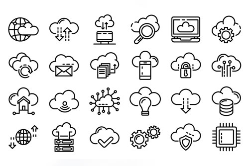 بهترین مجموعه رایگان وکتور و آیکون های لایه باز ابر لایه باز قابل جداسازی از زمینه فایل EPS